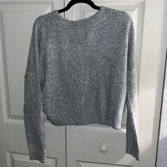 Love Tree gray button up sweater - Picture 4 of 5